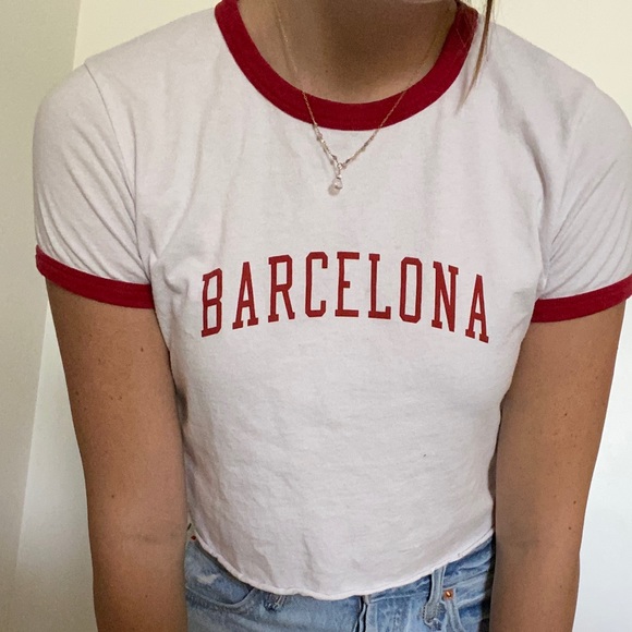 Brandy Melville Tops Brandy Melville Barcelona Tee Poshmark